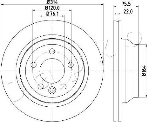 Japko 610934C - Тормозной диск autospares.lv