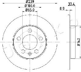 Japko 610933 - Тормозной диск autospares.lv