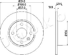 Japko 610405 - Тормозной диск autospares.lv