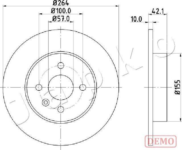 Japko 610407C - Тормозной диск autospares.lv