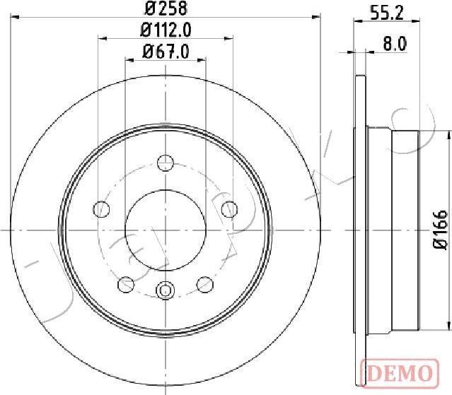 Japko 610500C - Тормозной диск autospares.lv