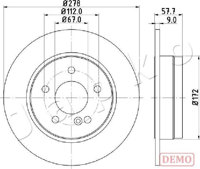 Japko 610508C - Тормозной диск autospares.lv