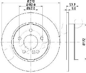 Japko 610508 - Тормозной диск autospares.lv