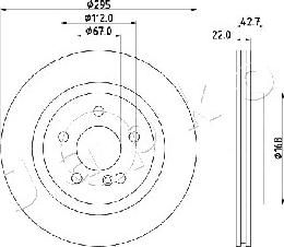 Japko 610512 - Тормозной диск autospares.lv