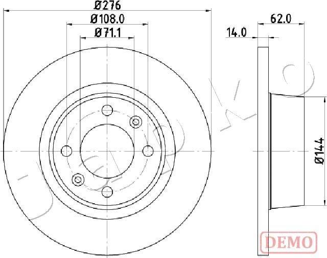 Japko 610604C - Тормозной диск autospares.lv