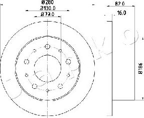 Japko 610611 - Тормозной диск autospares.lv