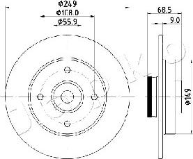 Japko 610618 - Тормозной диск autospares.lv