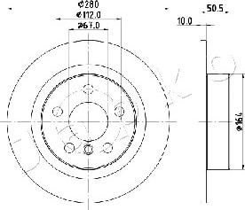 Japko 610105 - Тормозной диск autospares.lv