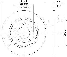 Japko 610100 - Тормозной диск autospares.lv