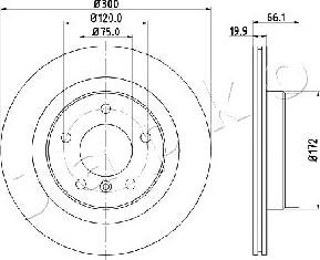 Japko 610101 - Тормозной диск autospares.lv