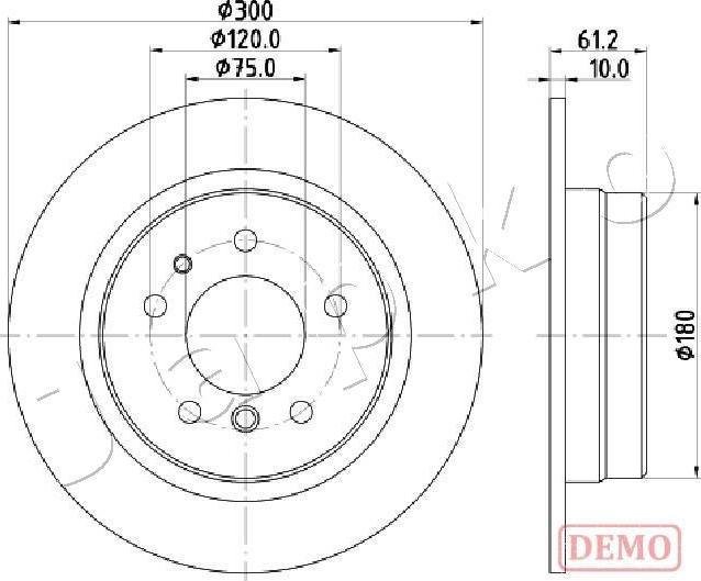 Japko 610119C - Тормозной диск autospares.lv