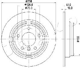 Japko 610119 - Тормозной диск autospares.lv