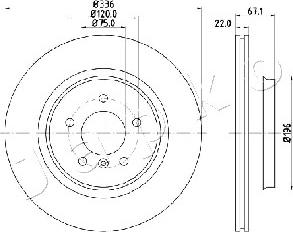 Japko 610112 - Тормозной диск autospares.lv