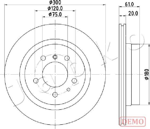 Japko 61011C - Тормозной диск autospares.lv