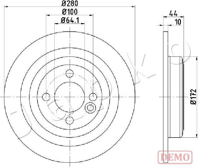 Japko 610135C - Тормозной диск autospares.lv