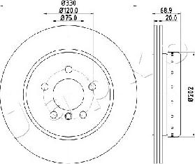 Japko 610123 - Тормозной диск autospares.lv