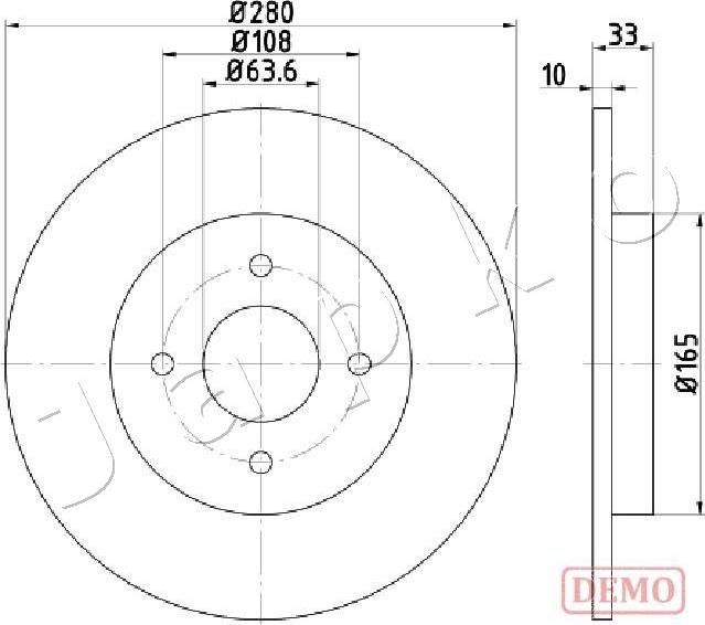 Japko 610304C - Тормозной диск autospares.lv