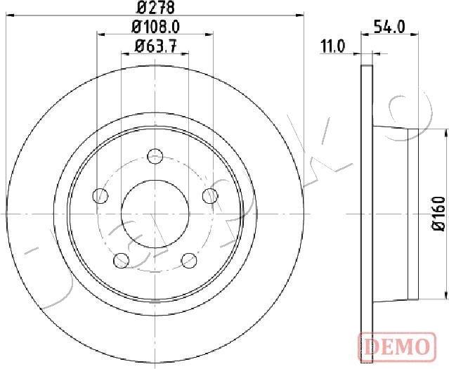 Japko 610311C - Тормозной диск autospares.lv