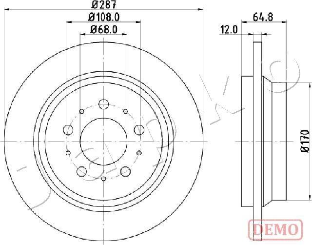 Japko 610321C - Тормозной диск autospares.lv