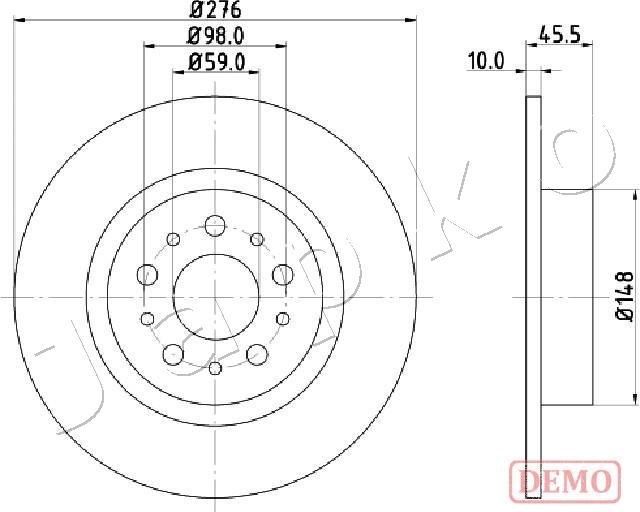 Japko 610203C - Тормозной диск autospares.lv