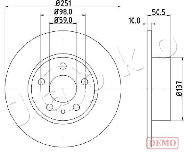 Japko 610202C - Тормозной диск autospares.lv