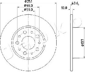 Japko 610211 - Тормозной диск autospares.lv