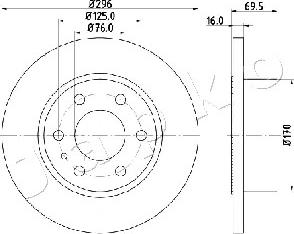 Japko 610227 - Тормозной диск autospares.lv