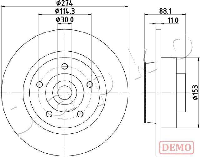 Japko 610705C - Тормозной диск autospares.lv