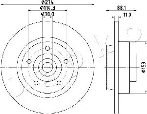 Japko 610705 - Тормозной диск autospares.lv