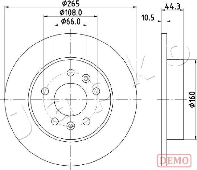 Japko 610707C - Тормозной диск autospares.lv