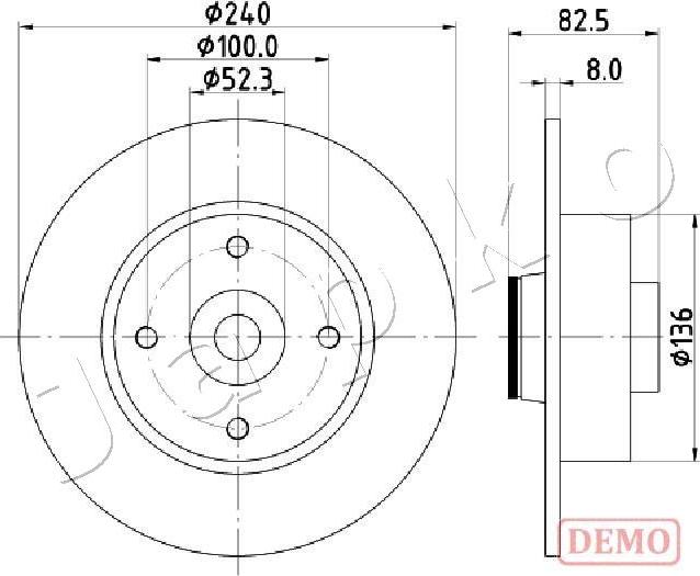 Japko 610712C - Тормозной диск autospares.lv