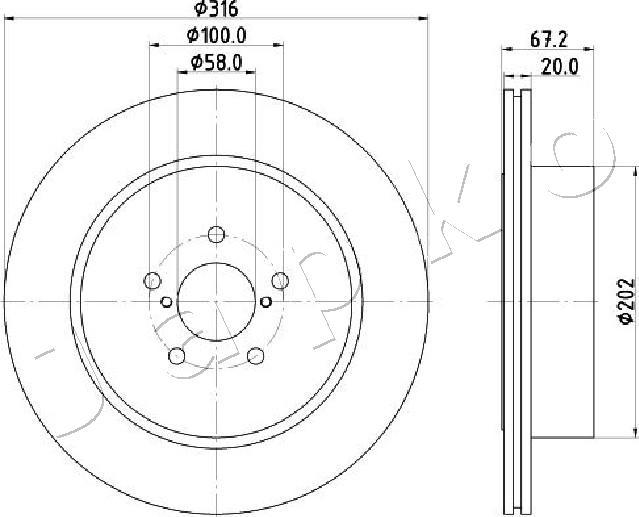 Japko 61714C - Тормозной диск autospares.lv