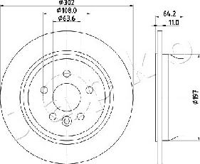 Japko 61L11 - Тормозной диск autospares.lv