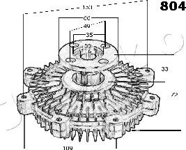 Japko 36804 - Сцепление, вентилятор радиатора autospares.lv