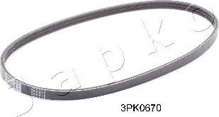 Japko 3PK670 - Поликлиновой ремень autospares.lv