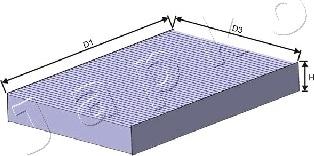 Japko 21NS26 - Фильтр воздуха в салоне autospares.lv