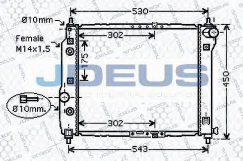 Jdeus 056M12 - Радиатор, охлаждение двигателя autospares.lv