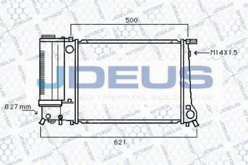 Jdeus 005M57 - Радиатор, охлаждение двигателя autospares.lv