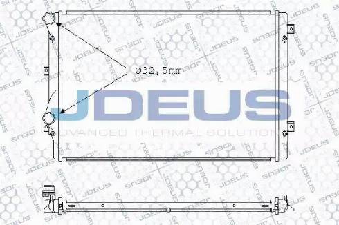 Jdeus 001M24 - Радиатор, охлаждение двигателя autospares.lv