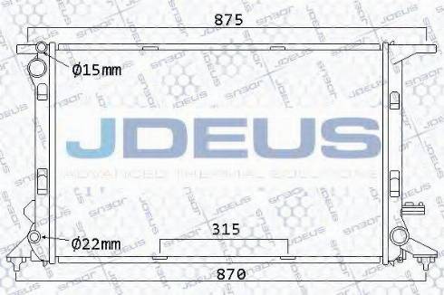 Jdeus 001M25 - Радиатор, охлаждение двигателя autospares.lv