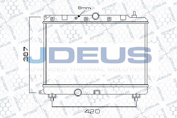 Jdeus 002M04 - Радиатор, охлаждение двигателя autospares.lv