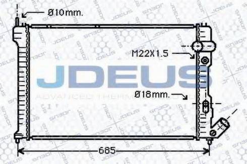 Jdeus 007E23 - Радиатор, охлаждение двигателя autospares.lv