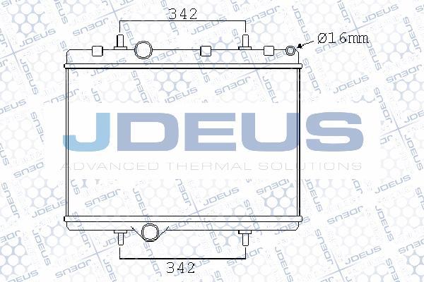 Jdeus 007M58 - Радиатор, охлаждение двигателя autospares.lv