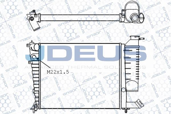 Jdeus 007M22 - Радиатор, охлаждение двигателя autospares.lv