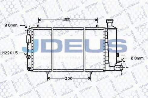 Jdeus 007N15 - Радиатор, охлаждение двигателя autospares.lv