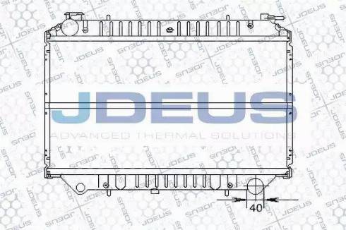 Jdeus 019B22 - Радиатор, охлаждение двигателя autospares.lv