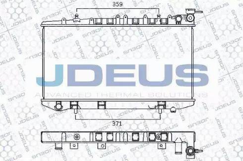 Jdeus 019M49 - Радиатор, охлаждение двигателя autospares.lv