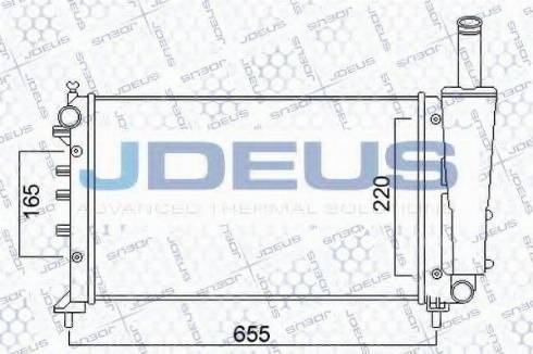 Jdeus 011M63 - Радиатор, охлаждение двигателя autospares.lv