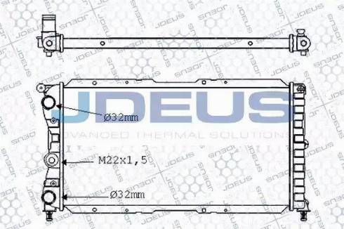 Jdeus 011V33 - Радиатор, охлаждение двигателя autospares.lv