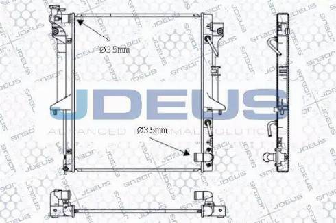 Jdeus 018M49 - Радиатор, охлаждение двигателя autospares.lv